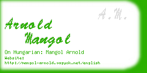 arnold mangol business card